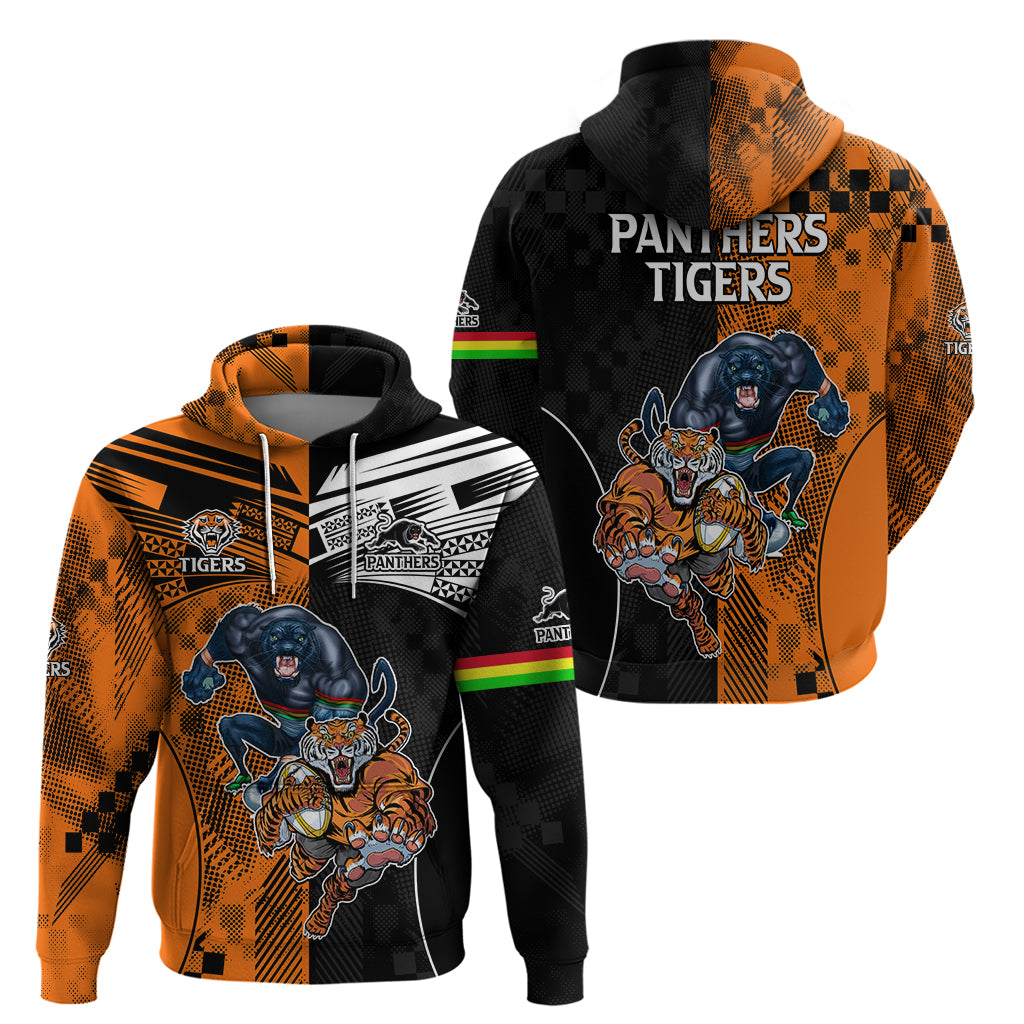 NRL Tigers Combine Panthers Rugby Hoodie Sporty Style LT9