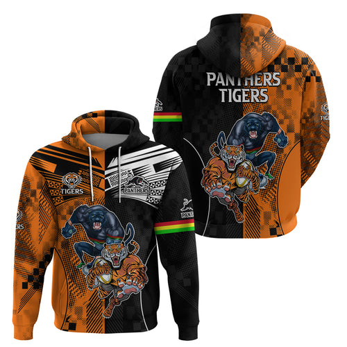 NRL Tigers Combine Panthers Rugby Hoodie Sporty Style LT9