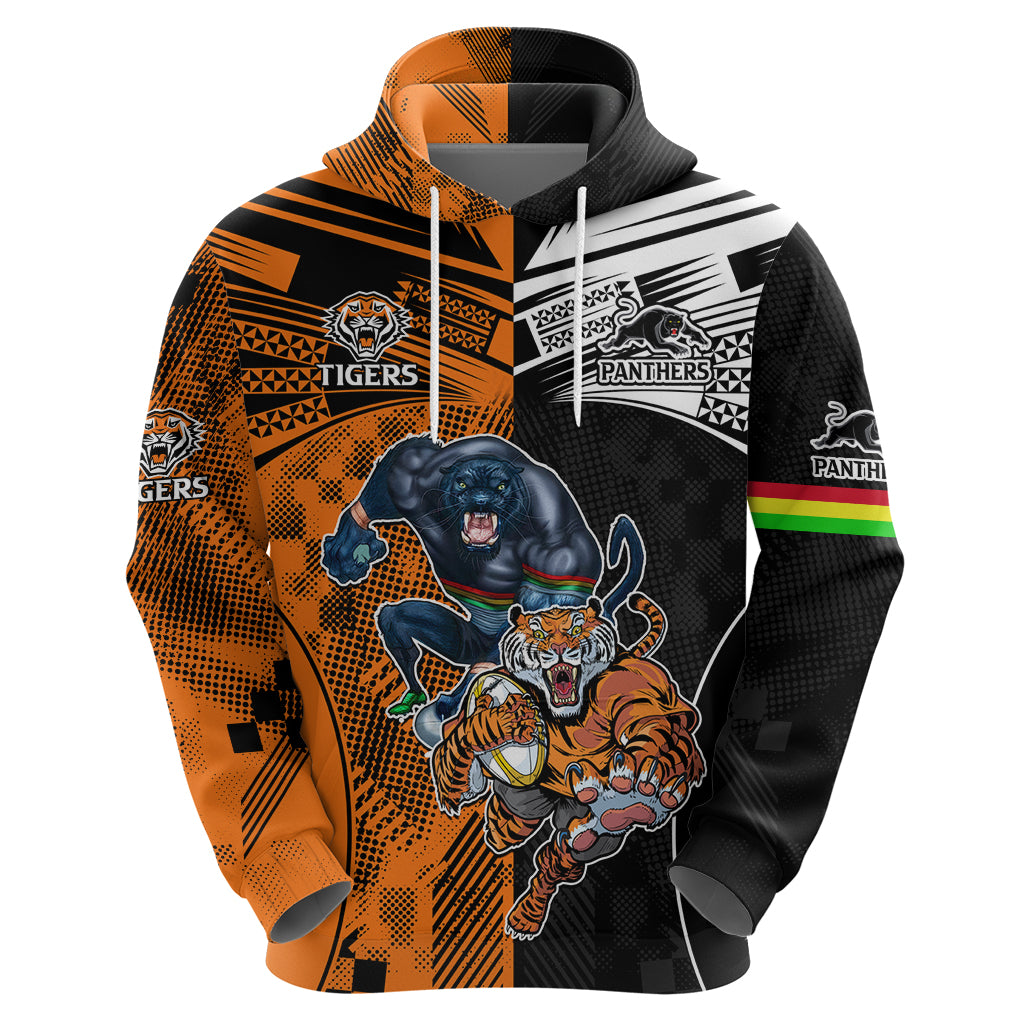 NRL Tigers Combine Panthers Rugby Hoodie Sporty Style LT9