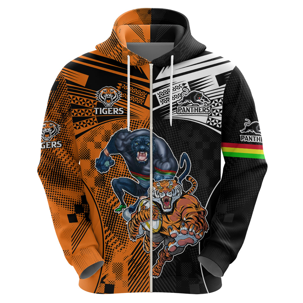 NRL Tigers Combine Panthers Rugby Hoodie Sporty Style LT9