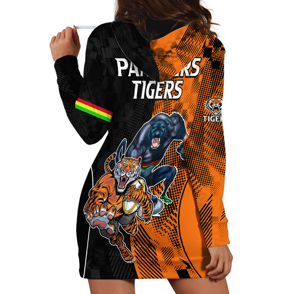 NRL Tigers Combine Panthers Rugby Hoodie Dress Sporty Style LT9
