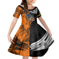 NRL Tigers Combine Panthers Rugby Kid Short Sleeve Dress Sporty Style LT9