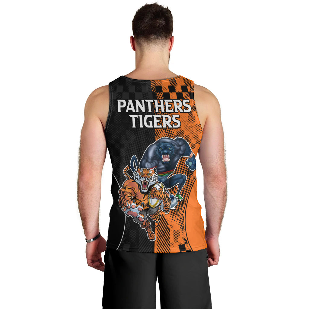 NRL Tigers Combine Panthers Rugby Men Tank Top Sporty Style LT9