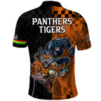 NRL Tigers Combine Panthers Rugby Polo Shirt Sporty Style LT9