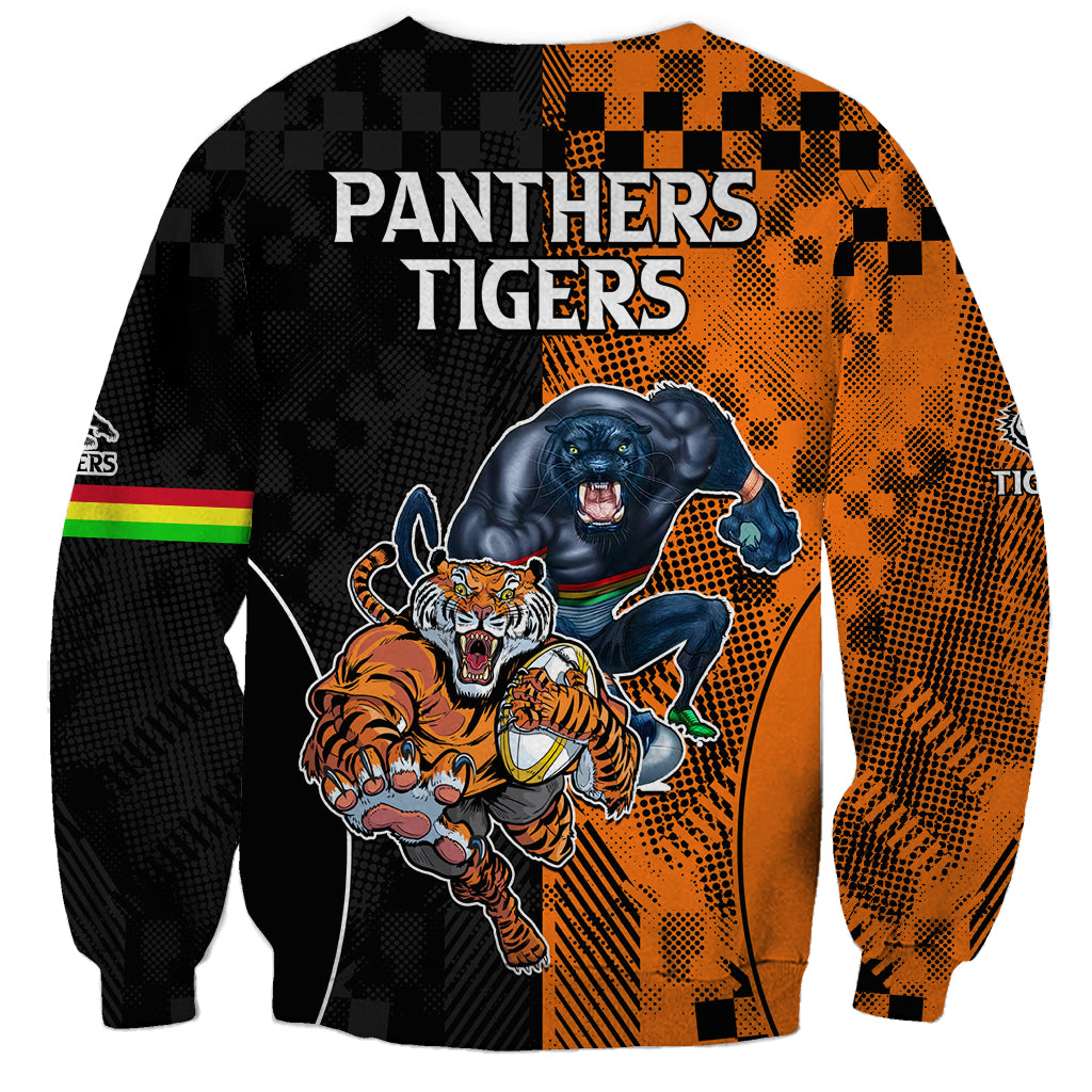 NRL Tigers Combine Panthers Rugby Sweatshirt Sporty Style LT9