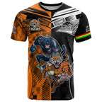 NRL Tigers Combine Panthers Rugby T Shirt Sporty Style LT9