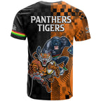NRL Tigers Combine Panthers Rugby T Shirt Sporty Style LT9