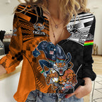 NRL Tigers Combine Panthers Rugby Women Casual Shirt Sporty Style LT9