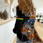 NRL Tigers Combine Panthers Rugby Women Casual Shirt Sporty Style LT9