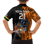 Custom NRL Tigers Combine Panthers Rugby Family Matching Short Sleeve Bodycon Dress and Hawaiian Shirt Sporty Style LT9