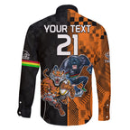 Custom NRL Tigers Combine Panthers Rugby Family Matching Short Sleeve Bodycon Dress and Hawaiian Shirt Sporty Style LT9