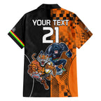 Custom NRL Tigers Combine Panthers Rugby Family Matching Tank Maxi Dress and Hawaiian Shirt Sporty Style LT9