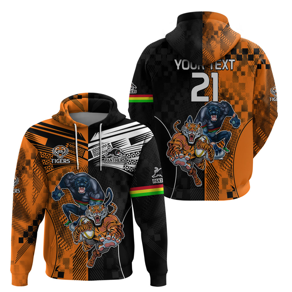 Custom NRL Tigers Combine Panthers Rugby Hoodie Sporty Style LT9