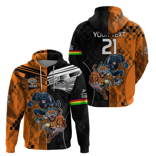 Custom NRL Tigers Combine Panthers Rugby Hoodie Sporty Style LT9