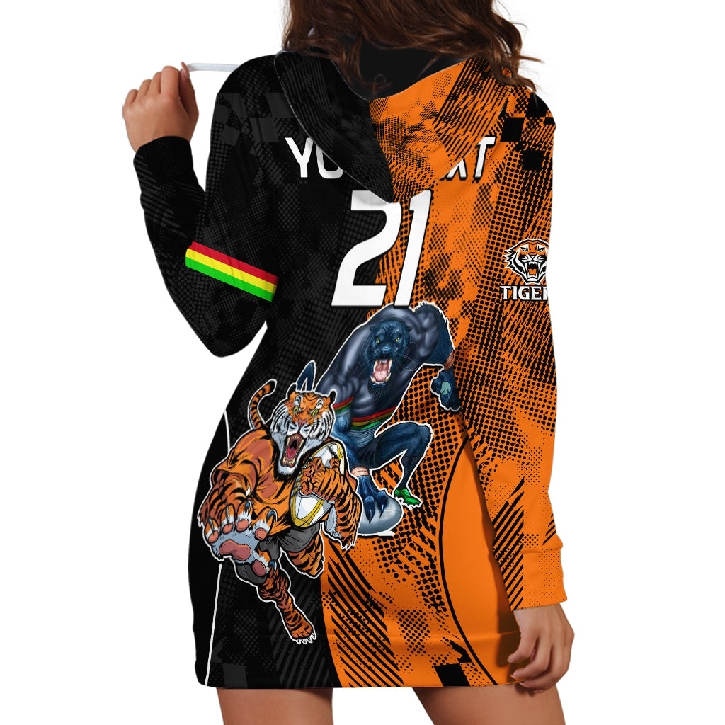 Custom NRL Tigers Combine Panthers Rugby Hoodie Dress Sporty Style LT9