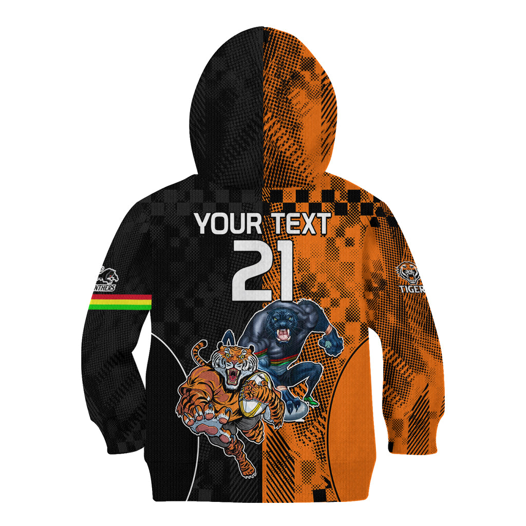 Custom NRL Tigers Combine Panthers Rugby Kid Hoodie Sporty Style LT9