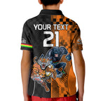 Custom NRL Tigers Combine Panthers Rugby Kid Polo Shirt Sporty Style LT9