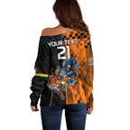 Custom NRL Tigers Combine Panthers Rugby Off Shoulder Sweater Sporty Style LT9
