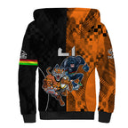 Custom NRL Tigers Combine Panthers Rugby Sherpa Hoodie Sporty Style LT9