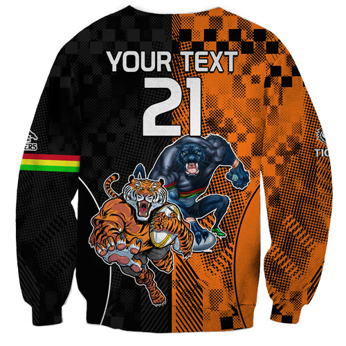 Custom NRL Tigers Combine Panthers Rugby Sweatshirt Sporty Style LT9
