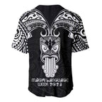 New Zealand Te Reo Maori Baseball Jersey Kia Kaha Maori Language Week Black Style LT9