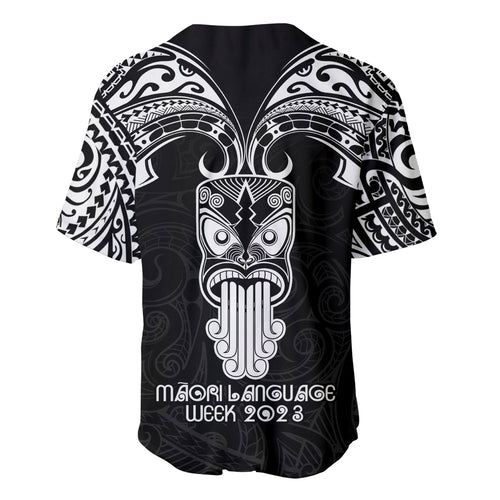 New Zealand Te Reo Maori Baseball Jersey Kia Kaha Maori Language Week Black Style LT9