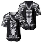 New Zealand Te Reo Maori Baseball Jersey Kia Kaha Maori Language Week Black Style LT9