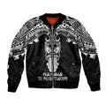 New Zealand Te Reo Maori Bomber Jacket Kia Kaha Maori Language Week Black Style LT9