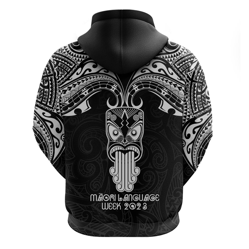 New Zealand Te Reo Maori Hoodie Kia Kaha Maori Language Week Black Style LT9