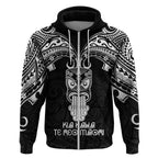 New Zealand Te Reo Maori Hoodie Kia Kaha Maori Language Week Black Style LT9