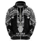 New Zealand Te Reo Maori Hoodie Kia Kaha Maori Language Week Black Style LT9