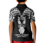 New Zealand Te Reo Maori Kid Polo Shirt Kia Kaha Maori Language Week Black Style LT9