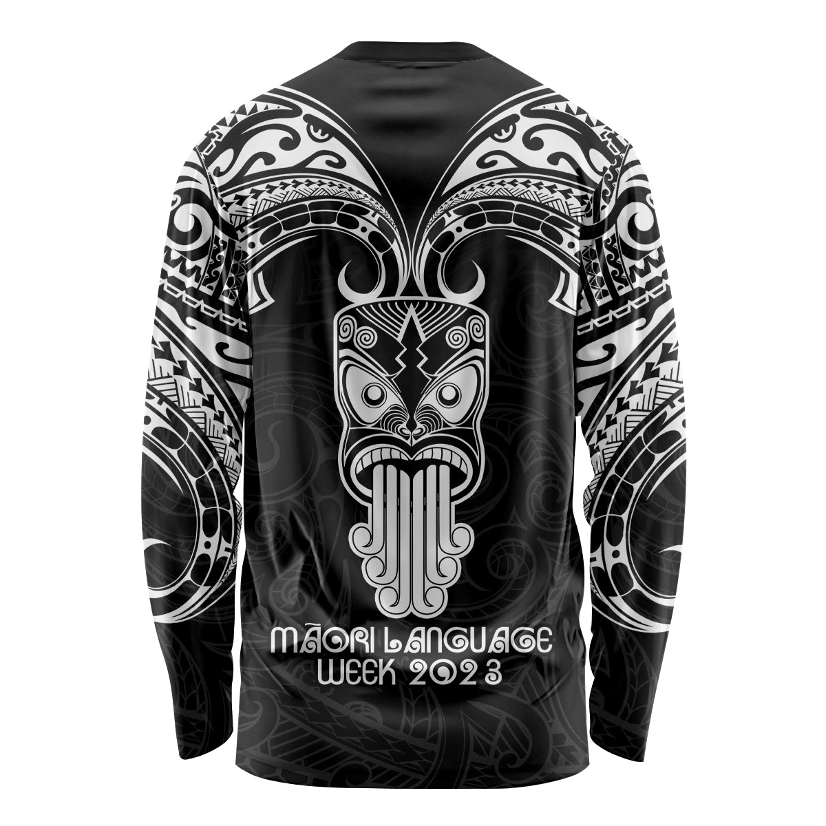 New Zealand Te Reo Maori Long Sleeve Shirt Kia Kaha Maori Language Week Black Style LT9