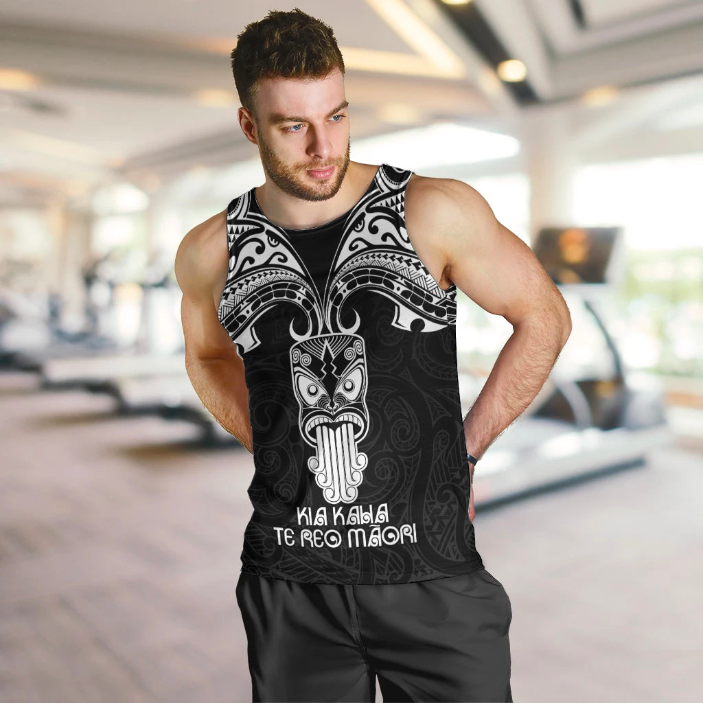 New Zealand Te Reo Maori Men Tank Top Kia Kaha Maori Language Week Black Style LT9