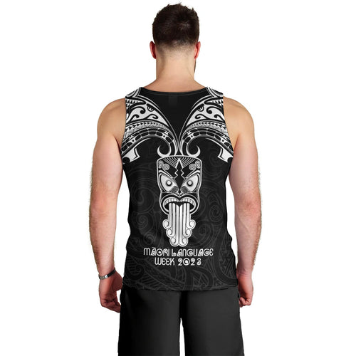 New Zealand Te Reo Maori Men Tank Top Kia Kaha Maori Language Week Black Style LT9