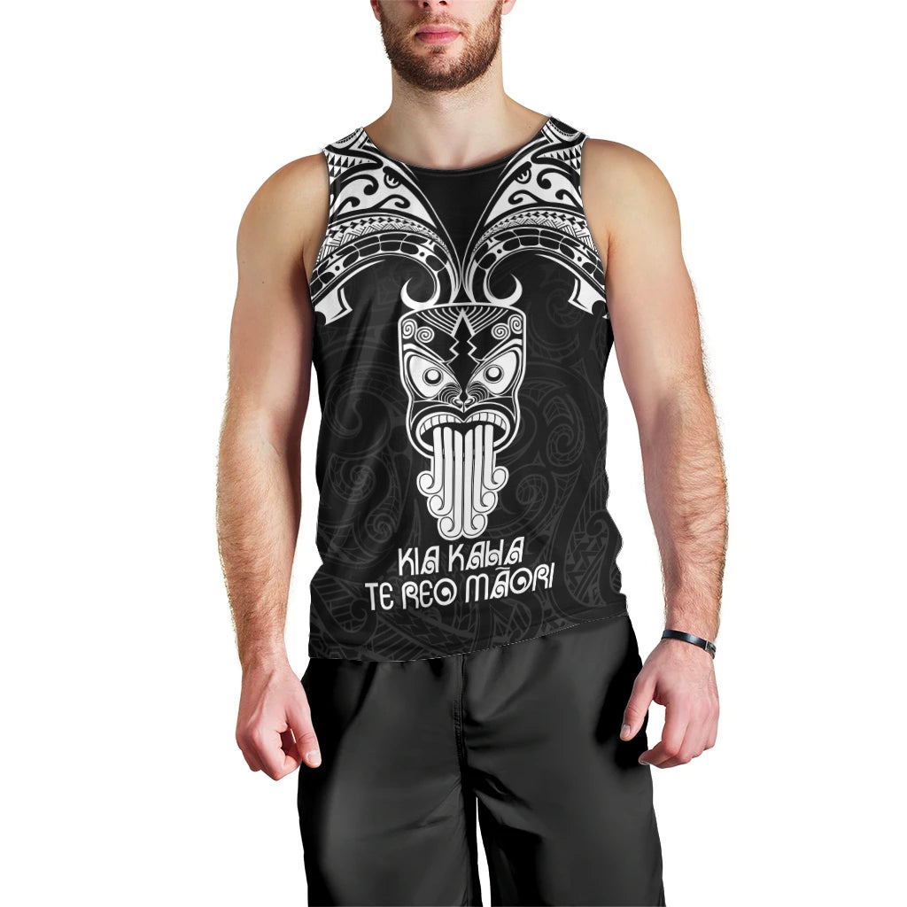 New Zealand Te Reo Maori Men Tank Top Kia Kaha Maori Language Week Black Style LT9