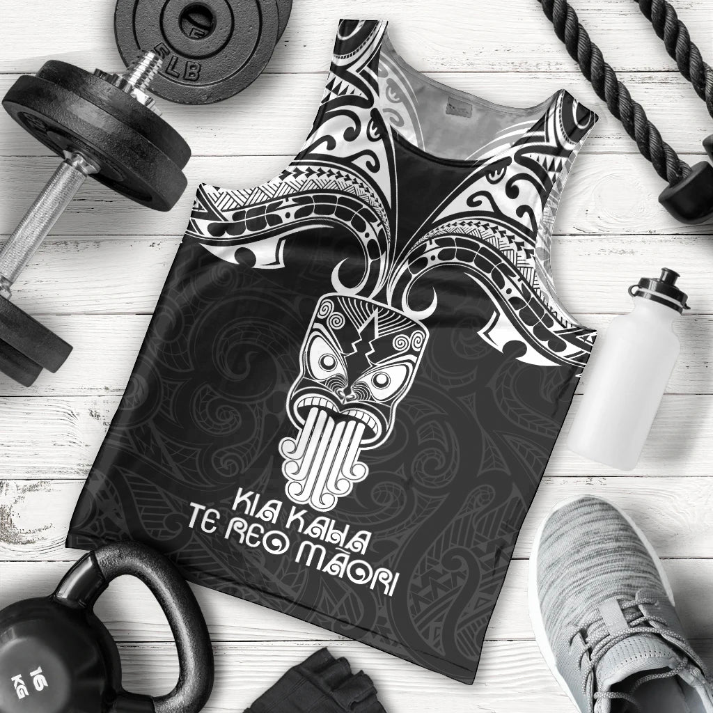 New Zealand Te Reo Maori Men Tank Top Kia Kaha Maori Language Week Black Style LT9