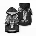 New Zealand Te Reo Maori Pet Hoodie Kia Kaha Maori Language Week Black Style