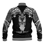 Personalised New Zealand Te Reo Maori Baseball Jacket Kia Kaha Maori Language Week Black Style LT9