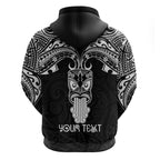 Personalised New Zealand Te Reo Maori Hoodie Kia Kaha Maori Language Week Black Style LT9