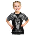 Personalised New Zealand Te Reo Maori Kid T Shirt Kia Kaha Maori Language Week Black Style LT9