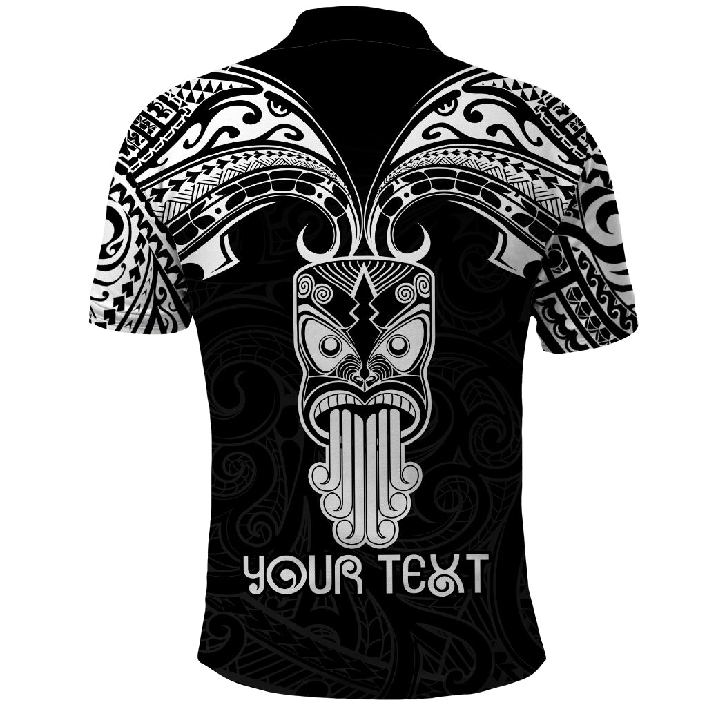 Personalised New Zealand Te Reo Maori Polo Shirt Kia Kaha Maori Language Week Black Style LT9