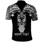 Personalised New Zealand Te Reo Maori Polo Shirt Kia Kaha Maori Language Week Black Style LT9