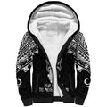 Personalised New Zealand Te Reo Maori Sherpa Hoodie Kia Kaha Maori Language Week Black Style LT9