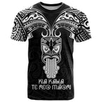 Personalised New Zealand Te Reo Maori T Shirt Kia Kaha Maori Language Week Black Style LT9