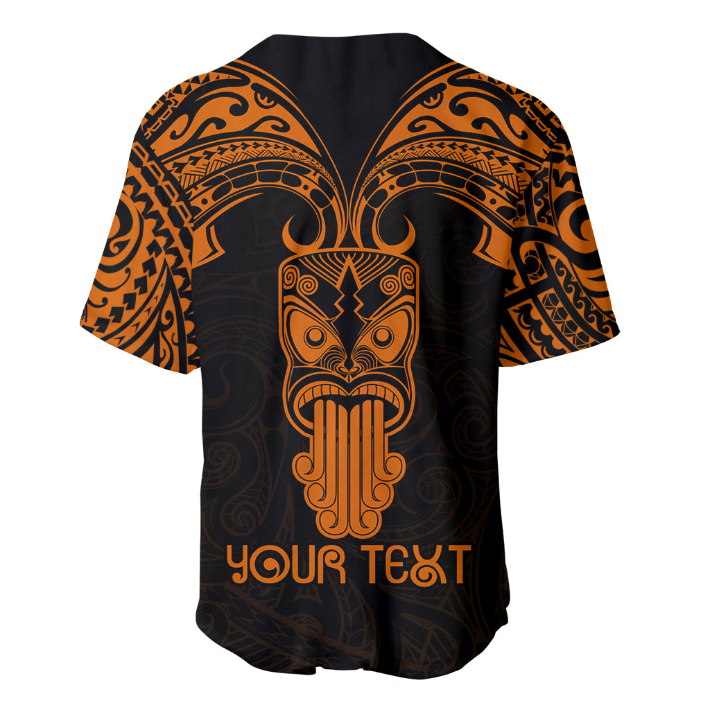 Personalised New Zealand Te Reo Maori Baseball Jersey Kia Kaha Maori Language Week Gold Style LT9