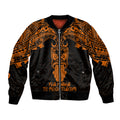 Personalised New Zealand Te Reo Maori Bomber Jacket Kia Kaha Maori Language Week Gold Style LT9