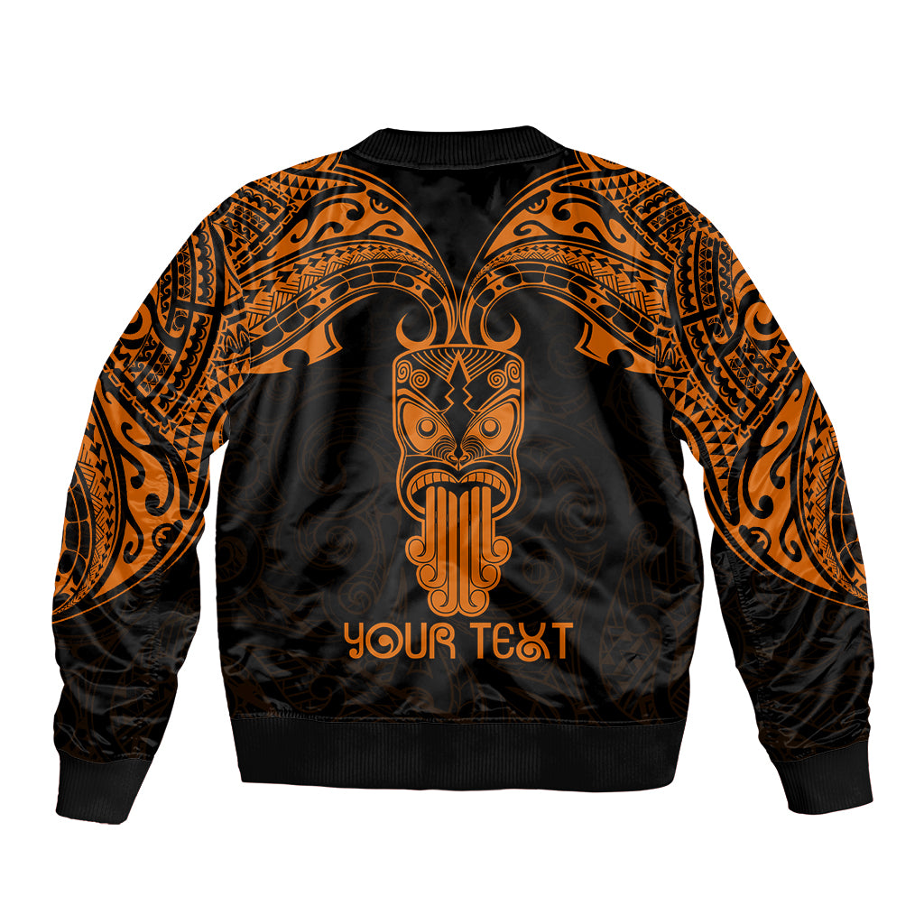 Personalised New Zealand Te Reo Maori Bomber Jacket Kia Kaha Maori Language Week Gold Style LT9