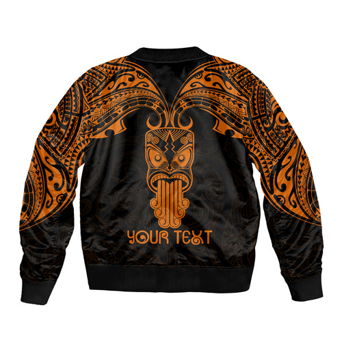 Personalised New Zealand Te Reo Maori Bomber Jacket Kia Kaha Maori Language Week Gold Style LT9