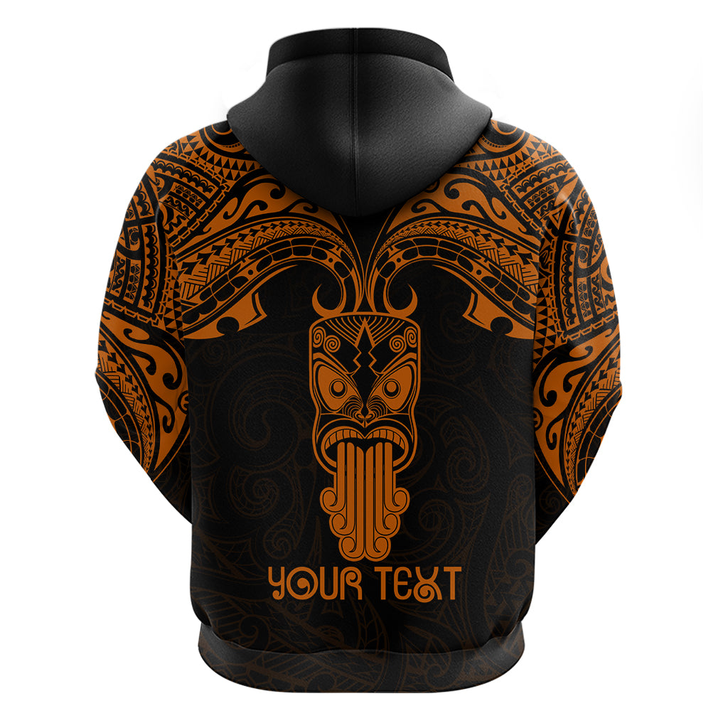Personalised New Zealand Te Reo Maori Hoodie Kia Kaha Maori Language Week Gold Style LT9